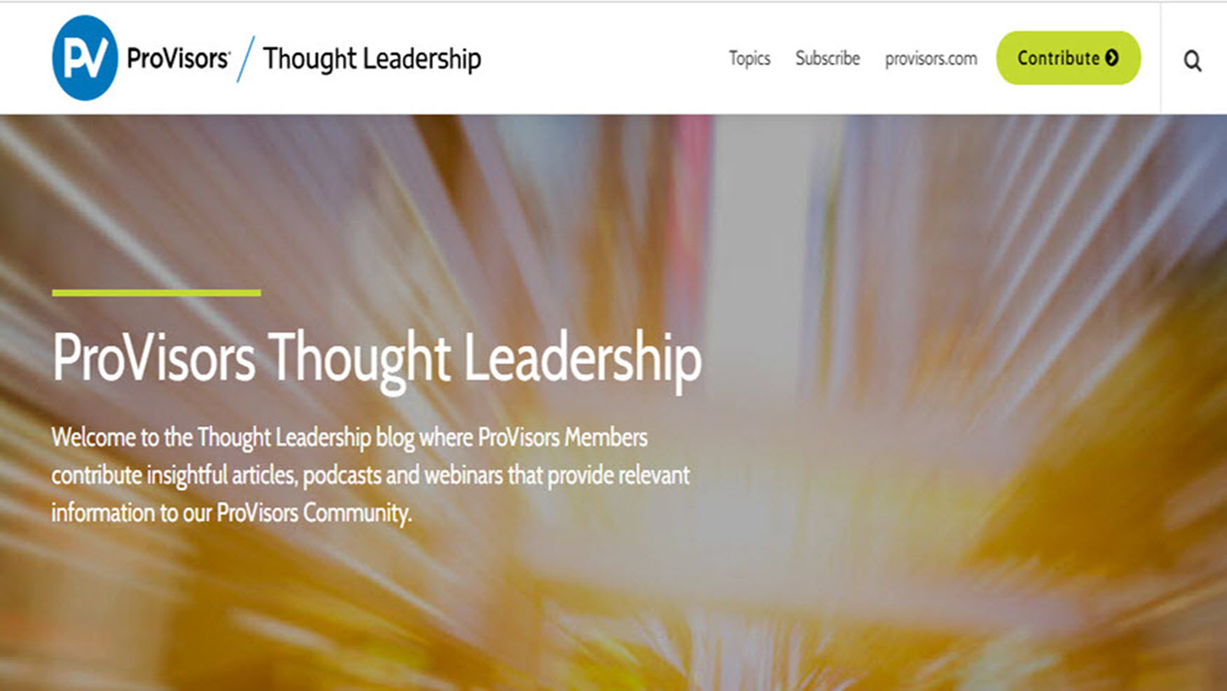 Provisors Thought Leadership Post